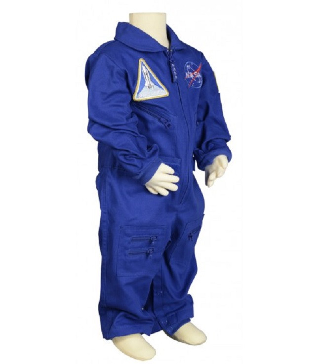 Blue Flight Suit Halloween Costume with Embroidered Cap (018 months